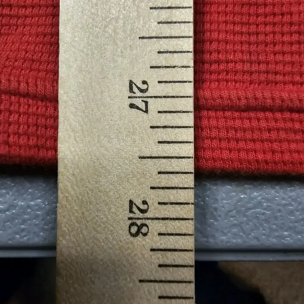 Polo Ralph Lauren Thermal Shirt XL Red V Neck Sleep Underwear Waffle Knit Pajama